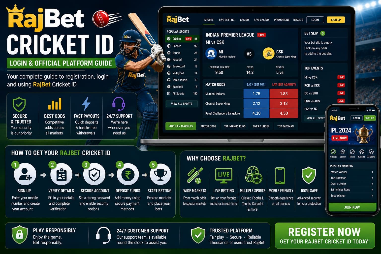 RajBet Cricket ID, Login & Official Platform Guide