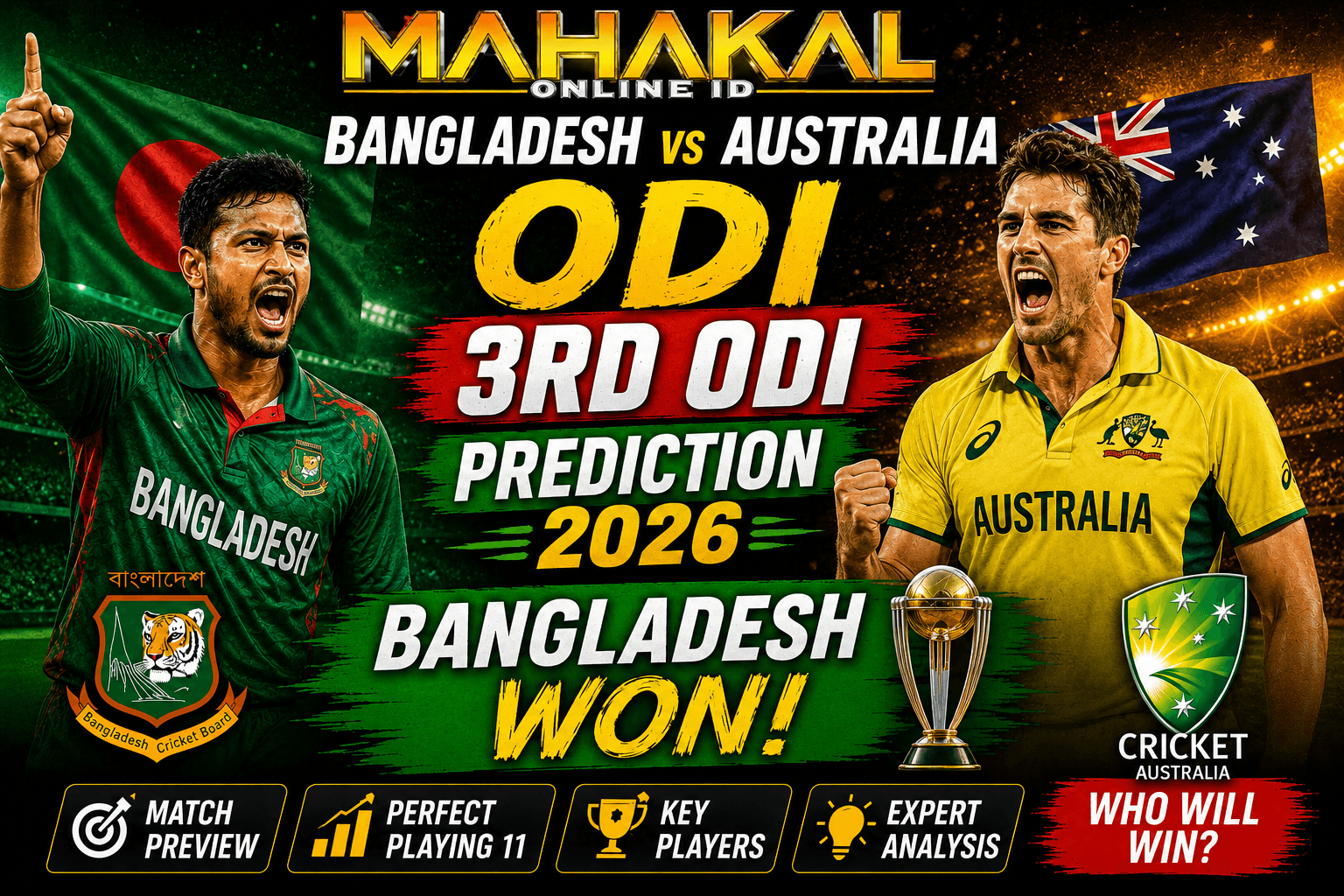 Bangladesh vs Australia ODI 3rd Match Prediction 2026: Expert Preview
