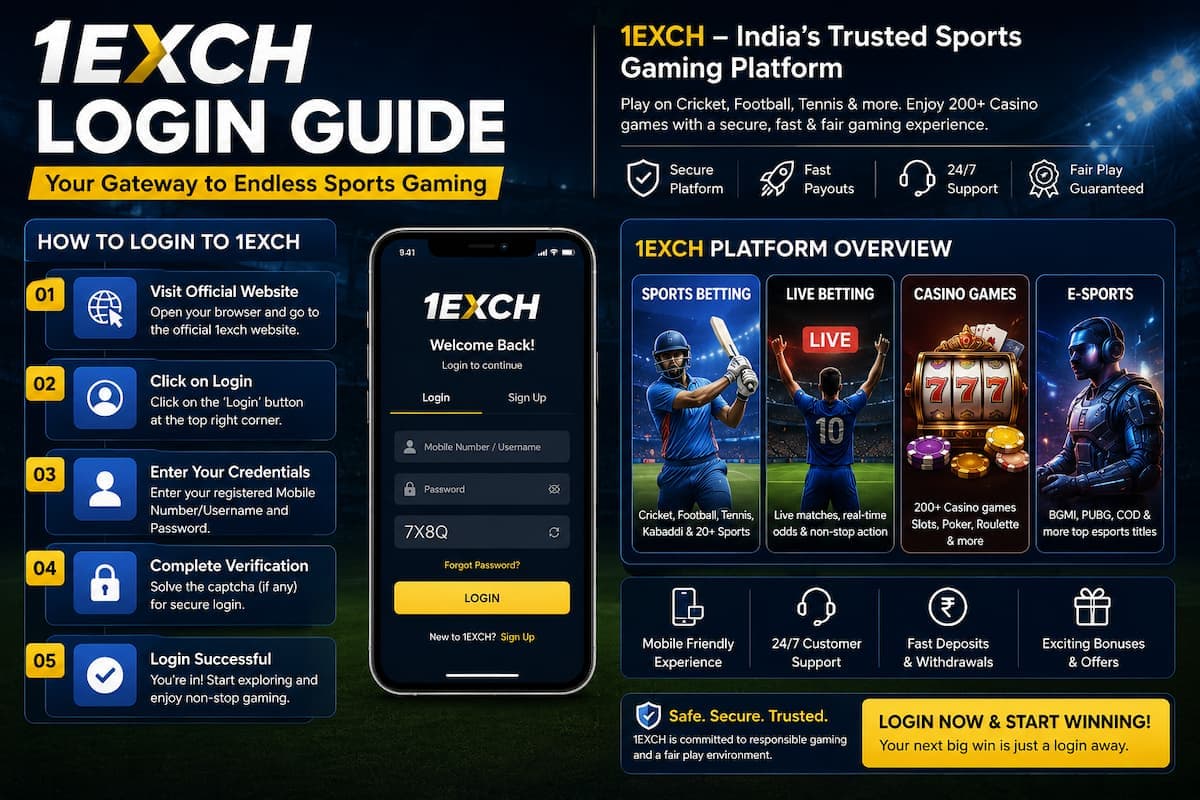 1exch Login & Cricket ID Guide; Register, Features & Games