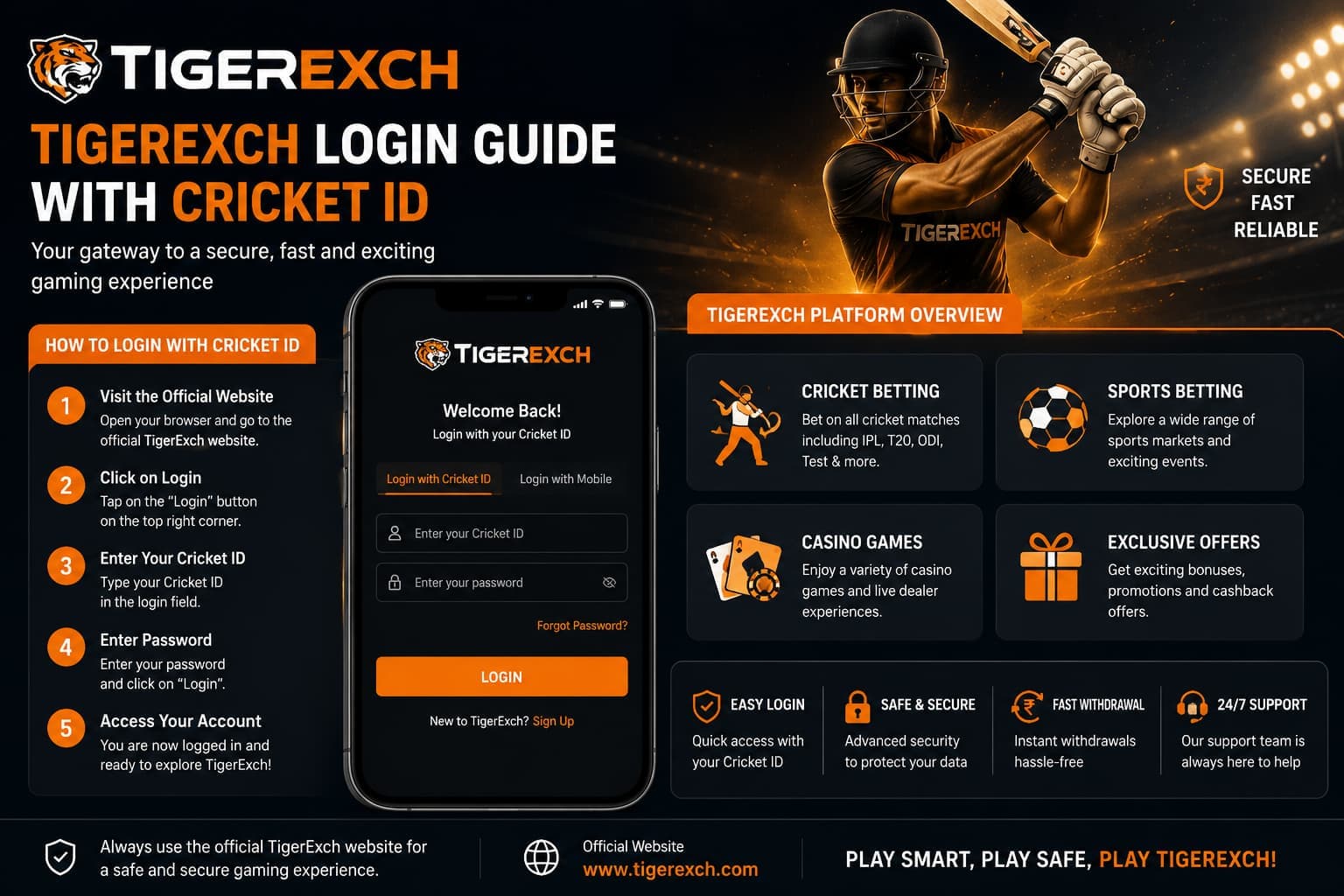 TigerExch Login & Cricket ID Guide; Official Website, Features & Games