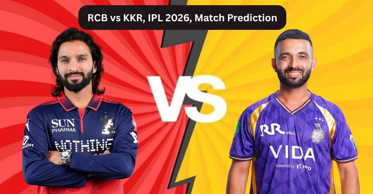 RCB vs KKR Match Prediction IPL 2026: Who Wins Today’s High-Stakes Clash?