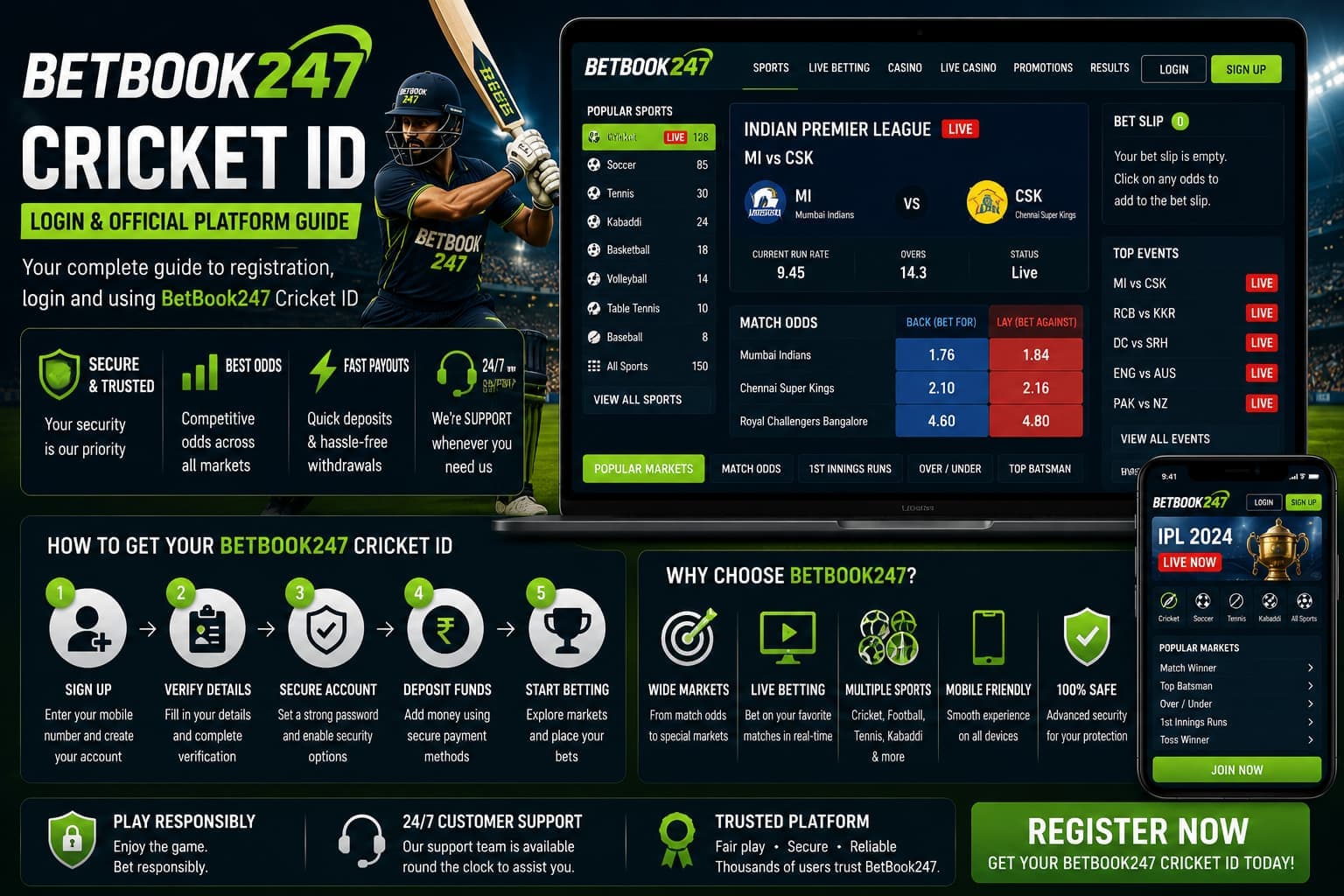 BetBook247 Cricket ID, Login & Official Platform Guide