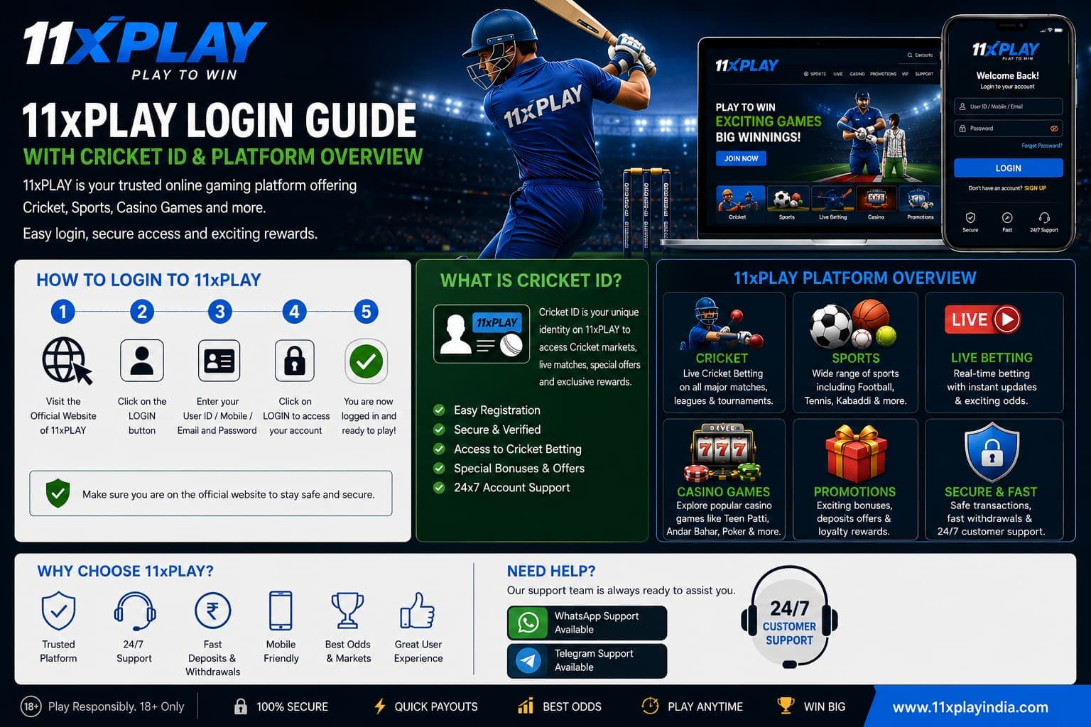 11xplay Login & Cricket ID Guide; Registration, Features & Games