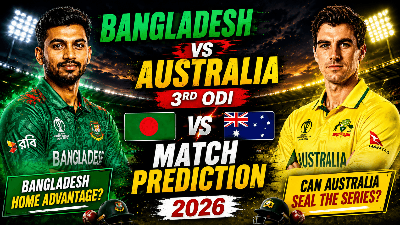 Bangladesh vs Australia 3rd ODI Match Prediction 2026